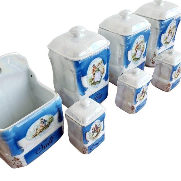 Luster Ware Canister Set READ, Lustreware Canisters, Victoria China Czechoslovak - Picture 2 of 9